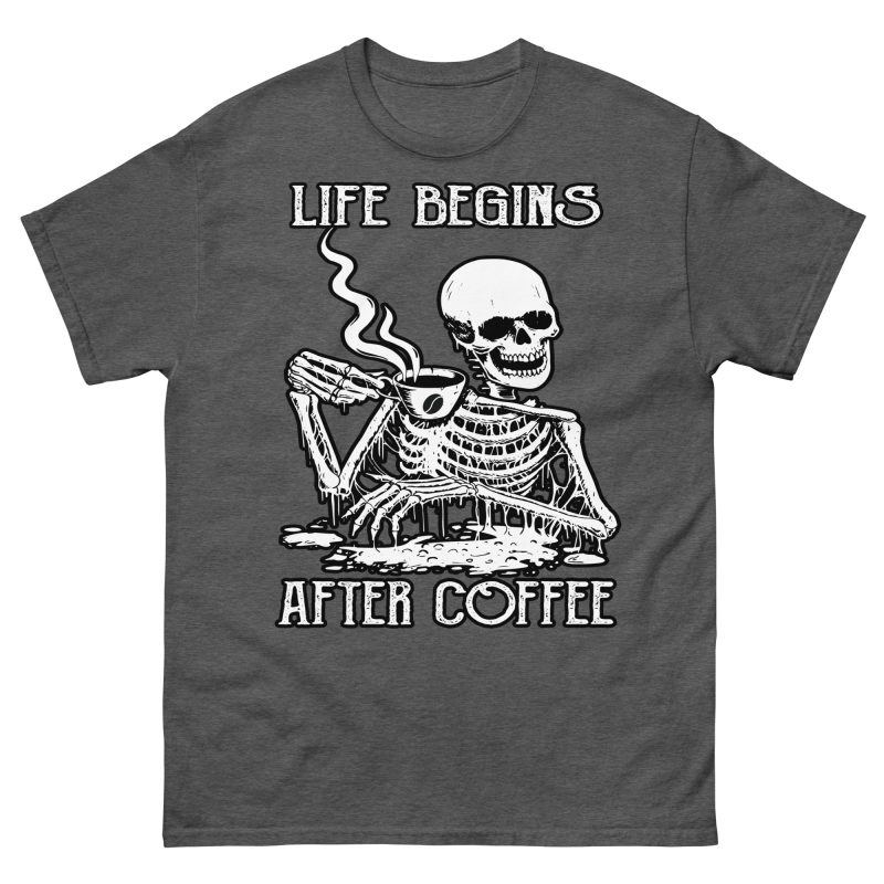 SKULLS - Life Begins After Coffee T-shirt - Bild 7