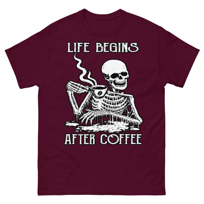 SKULLS - Life Begins After Coffee T-shirt - Bild 2