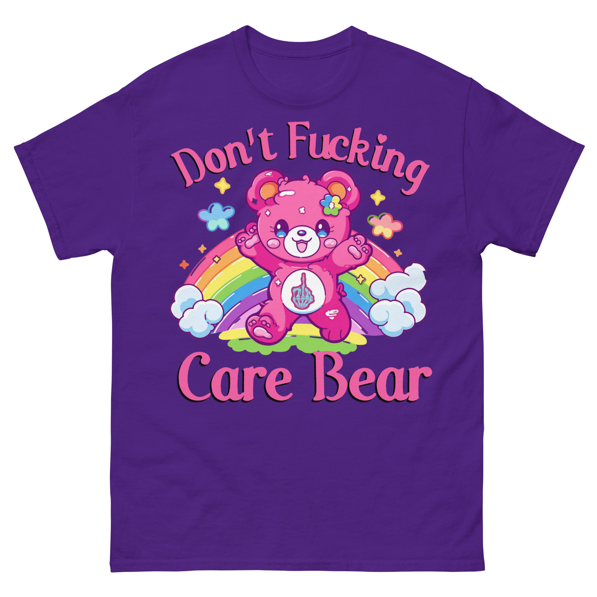 FUNNY - Don't Fucking Care Bear T-shirt - Bild 4