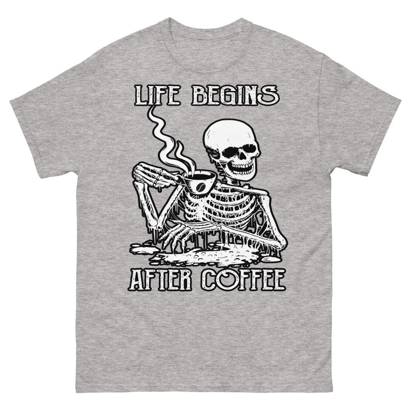SKULLS - Life Begins After Coffee T-shirt - Bild 11