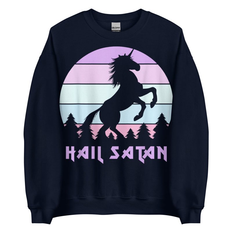 UNICORNS - Hail Satan Pastel Sweatshirt - Bild 2