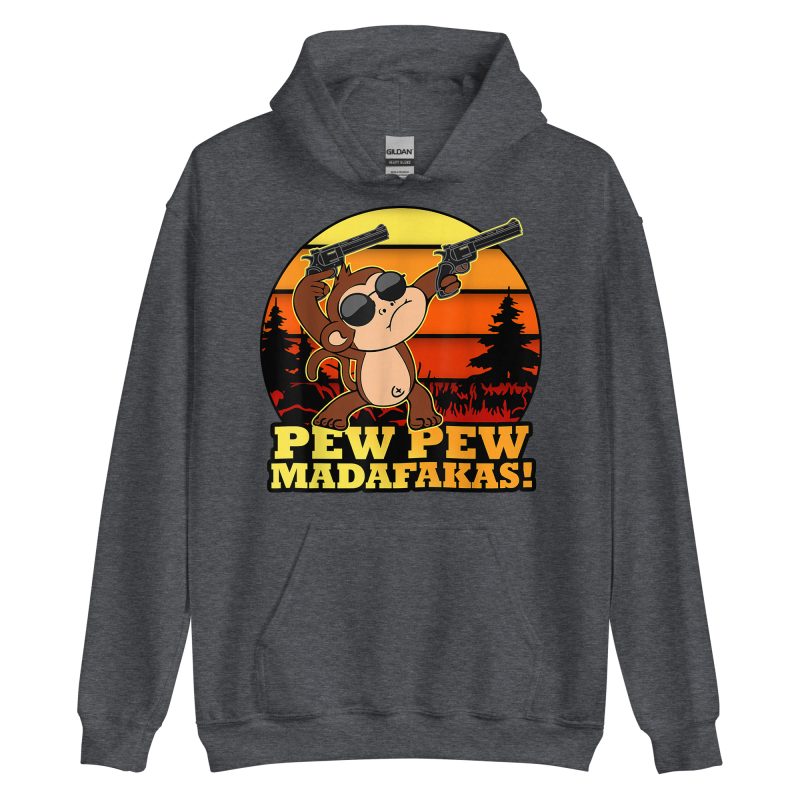 FUNNY - Pew Pew Monkey Hoodie - Bild 6