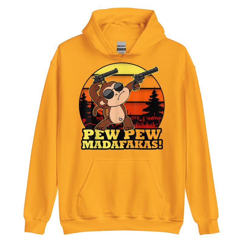 FUNNY - Pew Pew Monkey Hoodie - Bild 13