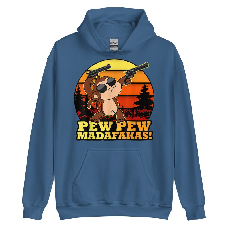 FUNNY - Pew Pew Monkey Hoodie - Bild 8