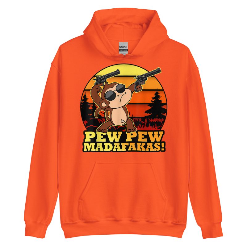 FUNNY - Pew Pew Monkey Hoodie