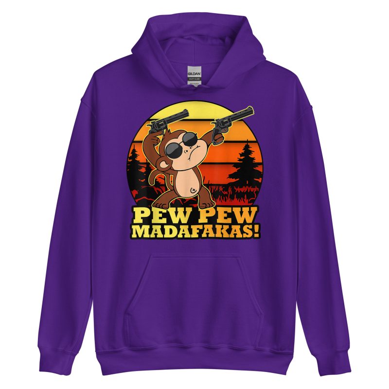 FUNNY - Pew Pew Monkey Hoodie - Bild 4