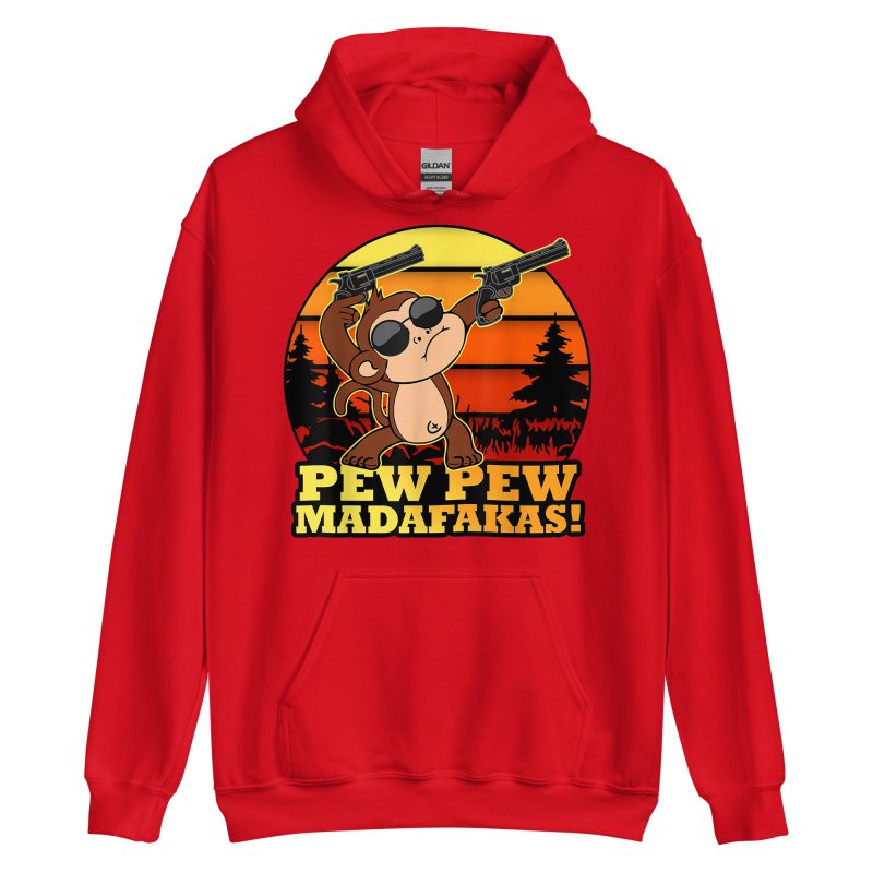 FUNNY - Pew Pew Monkey Hoodie - Bild 5