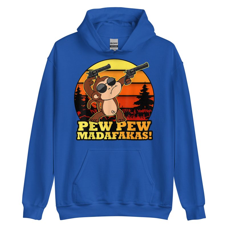 FUNNY - Pew Pew Monkey Hoodie - Bild 7