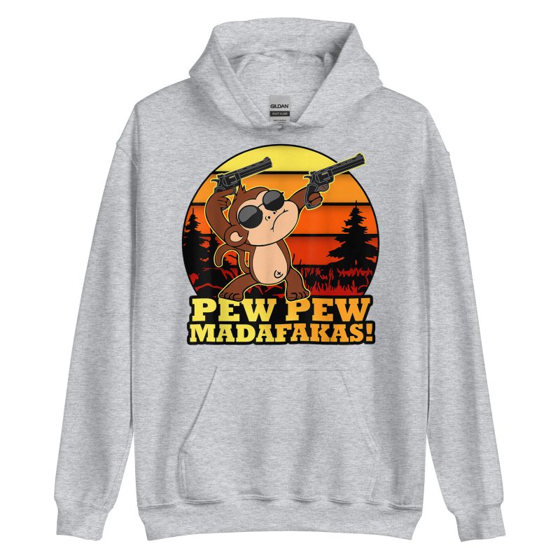 FUNNY - Pew Pew Monkey Hoodie - Bild 11