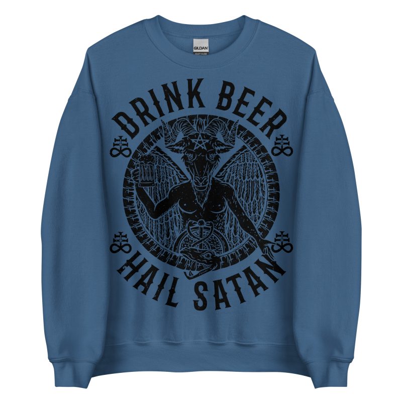 ALKOHOL - Drink Beer, Hail Satan Sweatshirt - Bild 3