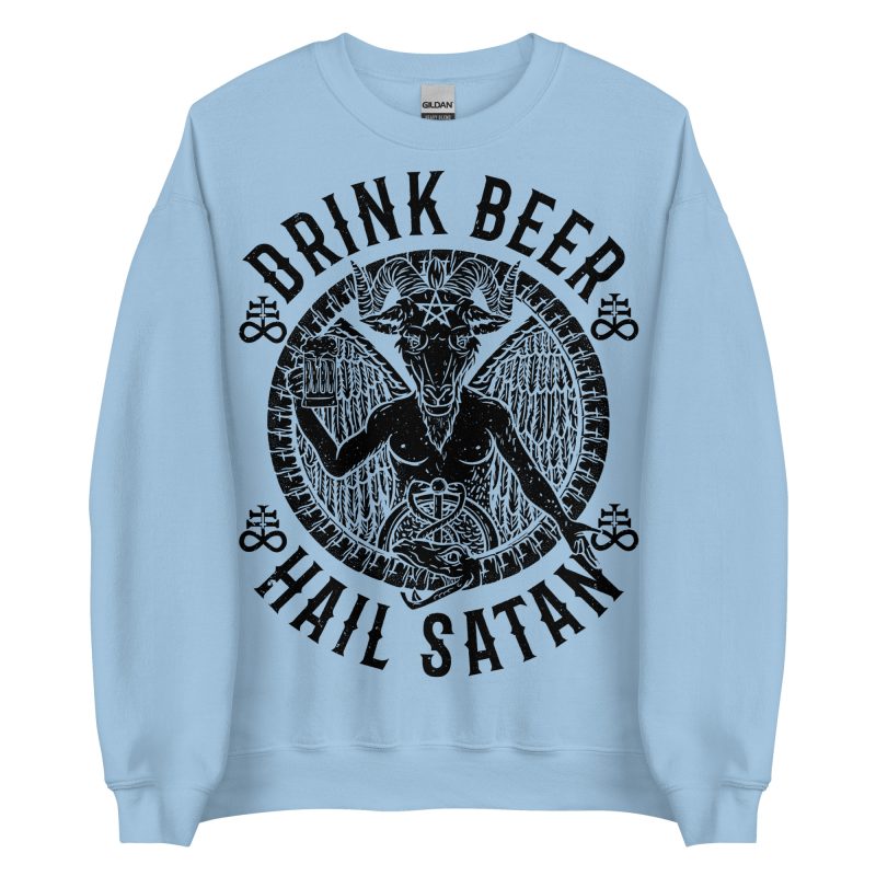 ALKOHOL - Drink Beer, Hail Satan Sweatshirt - Bild 5