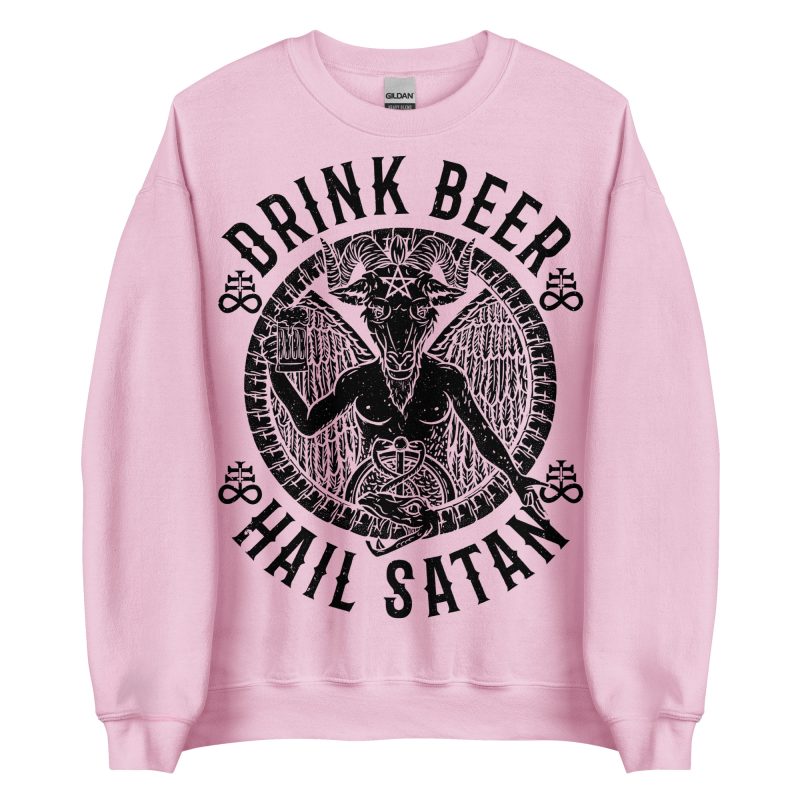 ALKOHOL - Drink Beer, Hail Satan Sweatshirt - Bild 7
