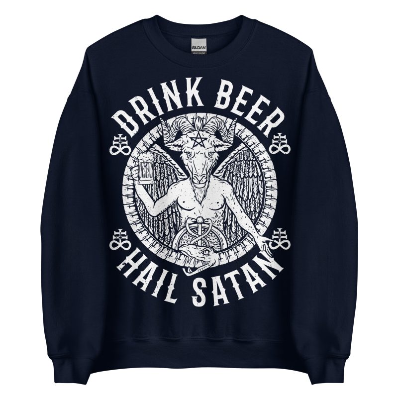 ALKOHOL - Drink Beer, Hail Satan Sweatshirt - Bild 2