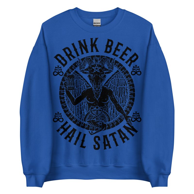 ALKOHOL - Drink Beer, Hail Satan Sweatshirt - Bild 2