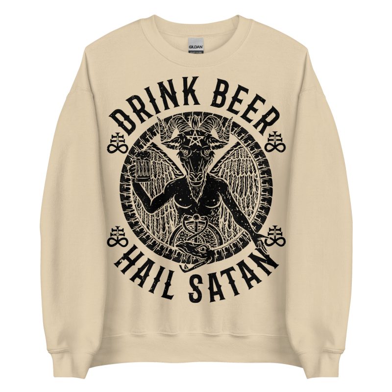ALKOHOL - Drink Beer, Hail Satan Sweatshirt - Bild 6