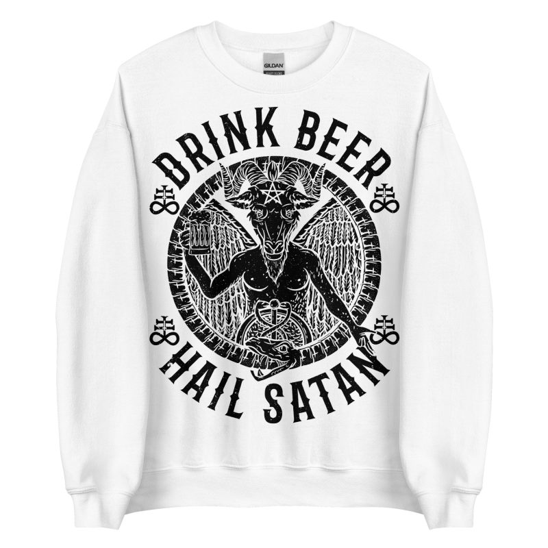 ALKOHOL - Drink Beer, Hail Satan Sweatshirt - Bild 8