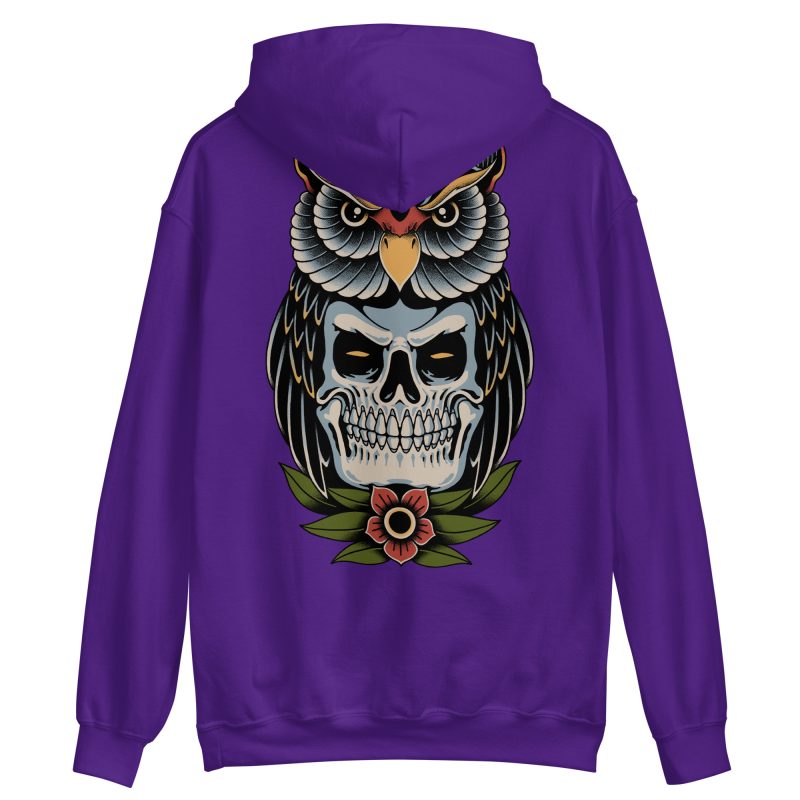TATTOO - Owl Skull Hoodie - Bild 4