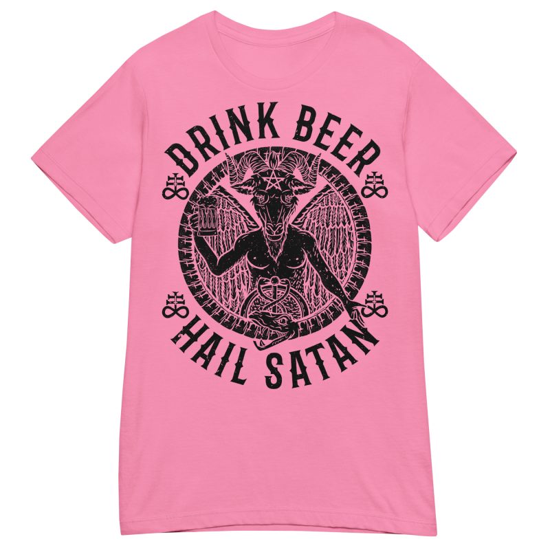 ALKOHOL - Drink Beer, Hail Satan Dam T-shirt - Bild 8