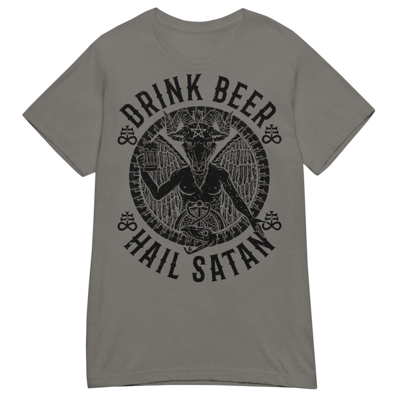ALKOHOL - Drink Beer, Hail Satan Dam T-shirt - Bild 6