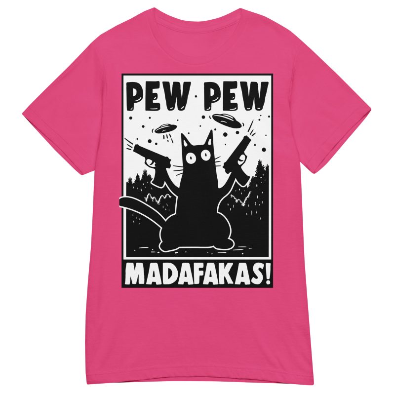 CATS - Pew Pew Cartoon Dam T-shirt