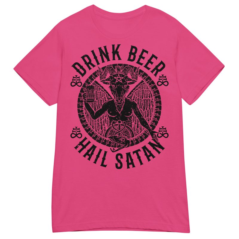 ALKOHOL - Drink Beer, Hail Satan Dam T-shirt - Bild 5