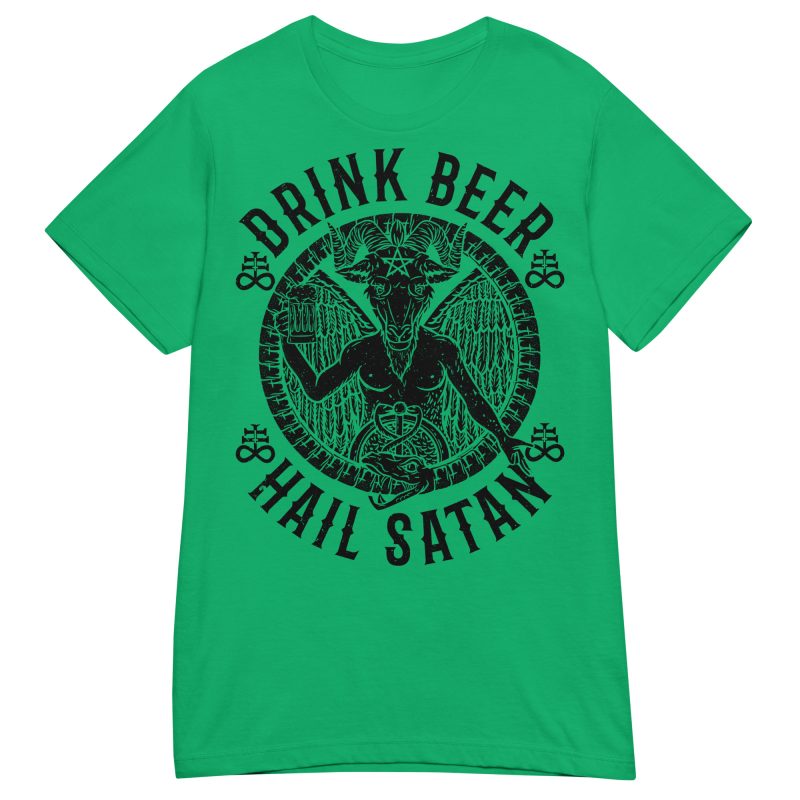 ALKOHOL - Drink Beer, Hail Satan Dam T-shirt - Bild 7
