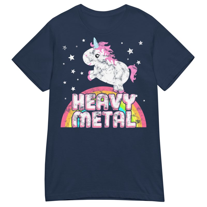 UNICORNS - Retro Heavy Metal Dam T-shirt - Bild 2