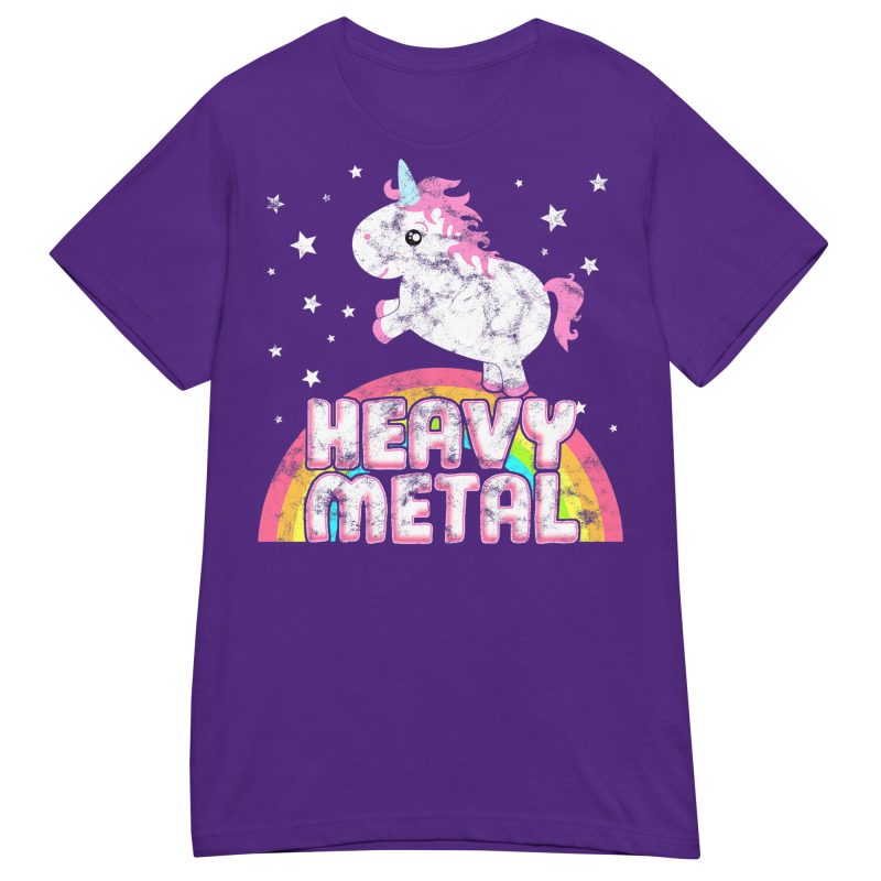 UNICORNS - Retro Heavy Metal Dam T-shirt - Bild 3