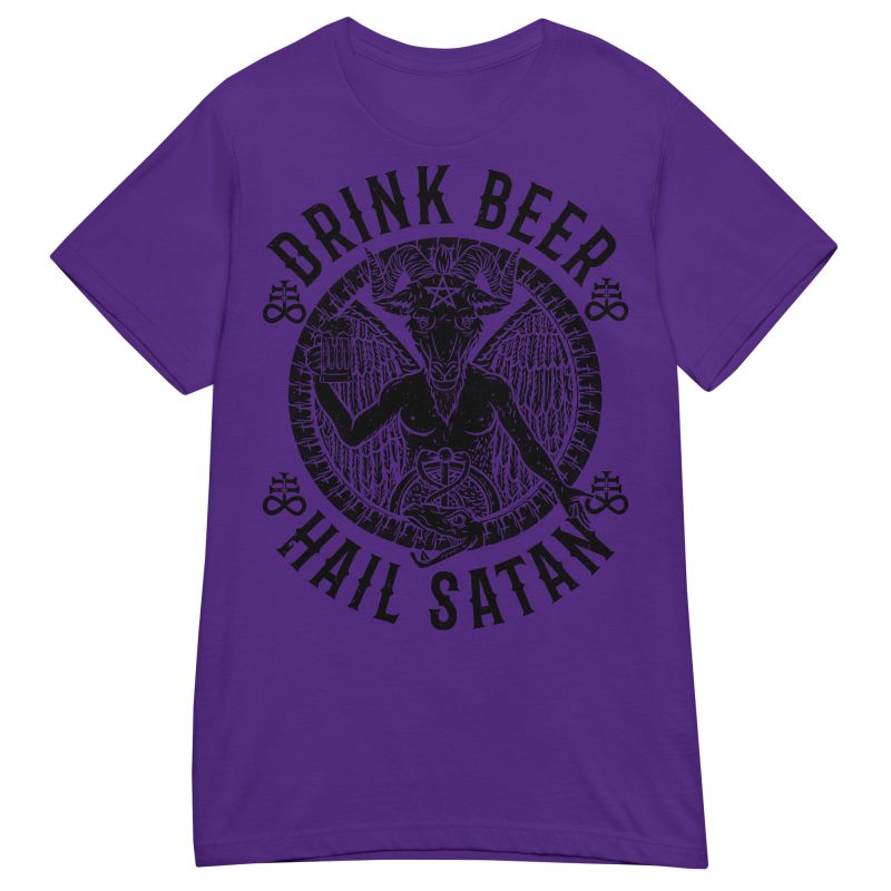 ALKOHOL - Drink Beer, Hail Satan Dam T-shirt - Bild 2