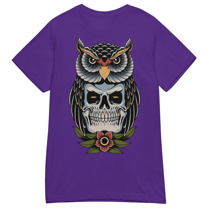 TATTOO - Owl Skull Dam T-shirt - Bild 3