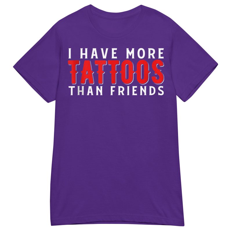 TATTOO - More Tattoos Than Friends Dam T-shirt - Bild 3