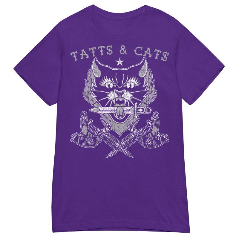 TATTOO - Tatts & Cats Dam T-shirt - Bild 3