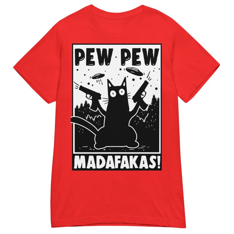CATS - Pew Pew Cartoon Dam T-shirt - Bild 5