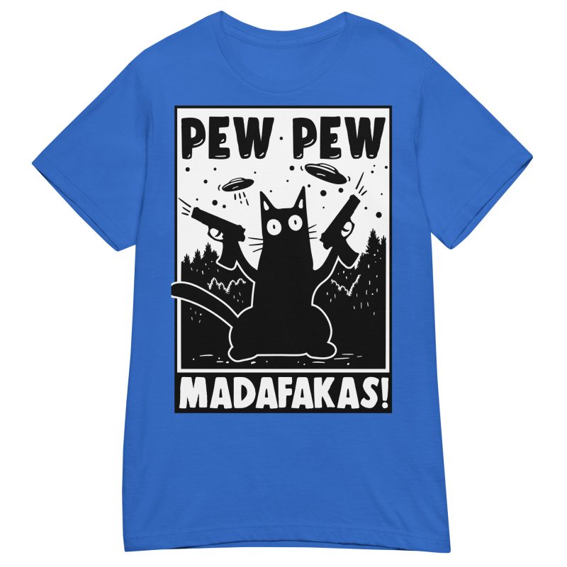 CATS - Pew Pew Cartoon Dam T-shirt - Bild 6