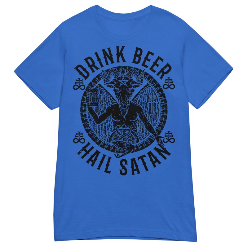 ALKOHOL - Drink Beer, Hail Satan Dam T-shirt - Bild 4