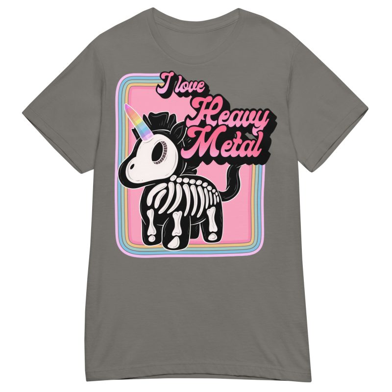 UNICORNS - I Love Heavy Metal Dam T-shirt