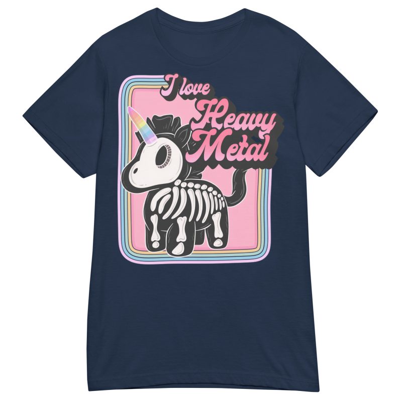 UNICORNS - I Love Heavy Metal Dam T-shirt - Bild 2