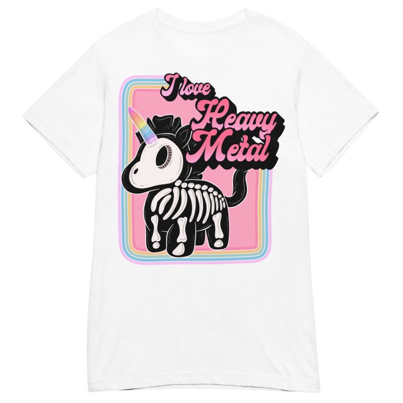 UNICORNS - I Love Heavy Metal Dam T-shirt - Bild 10