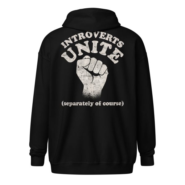 QUOTES – Introverts Unite Zip Hoodie
